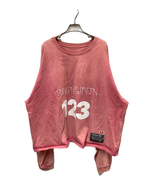 RRR123（アールアールアールワンツースリー）RRR123 (アールアールアールワンツースリー) スウェットシャツ ピンク サイズ:Lの古着・服飾アイテム