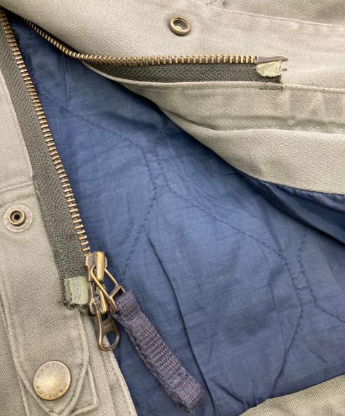 NAUTICA（ノーティカ）NAUTICA (ノーティカ) 90’s 襟レザーハンティングジャケット カーキ サイズ:Mの古着・服飾アイテム