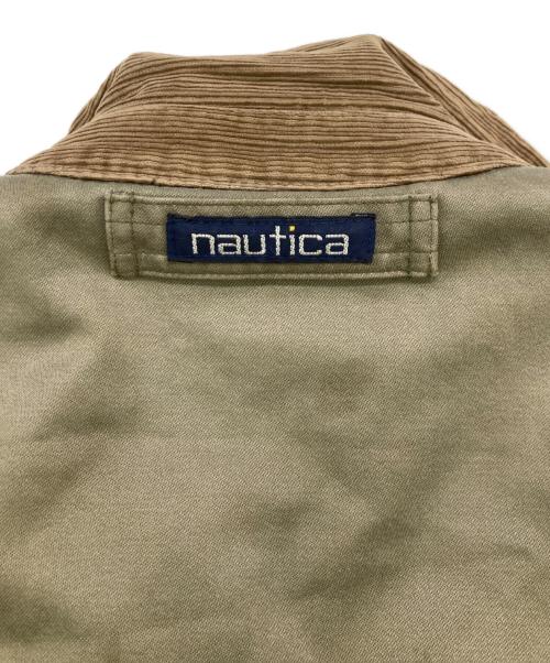 NAUTICA（ノーティカ）NAUTICA (ノーティカ) 90’s 襟レザーハンティングジャケット カーキ サイズ:Mの古着・服飾アイテム