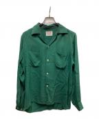 Truvalテュルーバル）の古着「50’Sレーヨンオープンカラーシャツ」｜グリーン