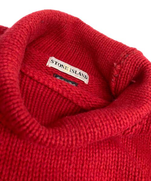 STONE ISLAND（ストーンアイランド）STONE ISLAND (ストーンアイランド) ハイネックニット レッド サイズ:Mの古着・服飾アイテム