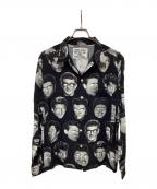 WACKO MARIAワコマリア）の古着「ROCK N ROLL ALOHA SHIRT L/S」｜ブラック