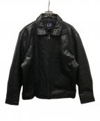 OLD GAPオールドギャップ）の古着「90Sレザージャケット」｜ブラック