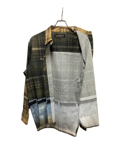 ZARA（ザラ）ZARA (ザラ) ANDERSSON BELL (アンダーソンベル) トロンプルイユプリントシャツ グリーン×ベージュ サイズ:Lの古着・服飾アイテム