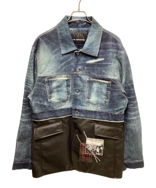 ZARA（ザラ）ZARA (ザラ) ANDERSSON BELL (アンダーソンベル) コンビデニムジャケット ブルー×ブラック サイズ:Lの古着・服飾アイテム