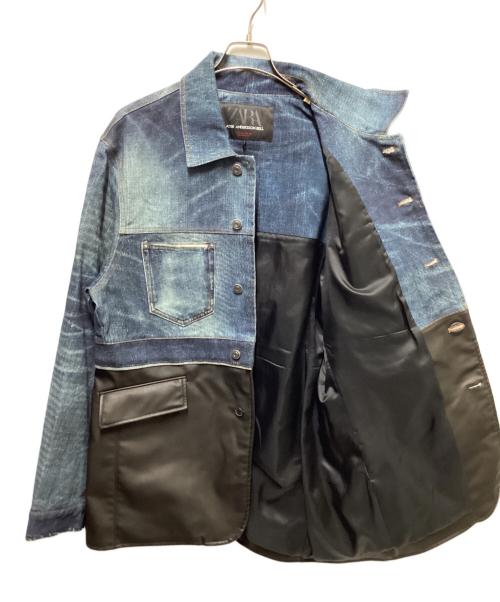 ZARA（ザラ）ZARA (ザラ) ANDERSSON BELL (アンダーソンベル) コンビデニムジャケット ブルー×ブラック サイズ:Lの古着・服飾アイテム