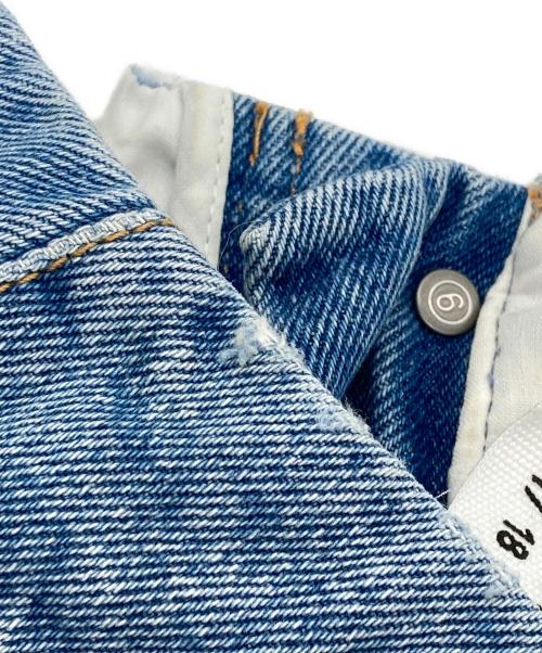 MM6 Maison Margiela（エムエムシックスメゾンマルジェラ）MM6 Maison Margiela (エムエムシックス メゾンマルジェラ) ペイント加工バルーンデニム ブルー サイズ:26の古着・服飾アイテム