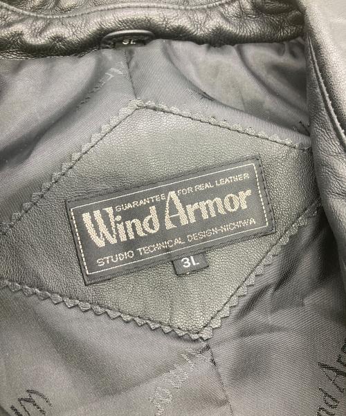 Wind Armor（ウィンドアーマー）Wind Armor (ウィンドアーマー) ラムスキンロングコート ブラック サイズ:３Lの古着・服飾アイテム
