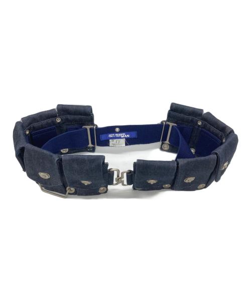 COMME des GARCONS JUNYA WATANABE MAN（コム デ ギャルソン ジュンヤ ワタナベ マン）COMME des GARCONS JUNYA WATANABE MAN (コム デ ギャルソン ジュンヤ ワタナベ マン) マルチポケットデニムベルトバッグ インディゴの古着・服飾アイテム