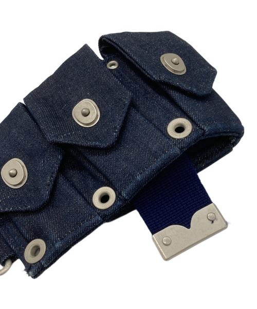 COMME des GARCONS JUNYA WATANABE MAN（コム デ ギャルソン ジュンヤ ワタナベ マン）COMME des GARCONS JUNYA WATANABE MAN (コム デ ギャルソン ジュンヤ ワタナベ マン) マルチポケットデニムベルトバッグ インディゴの古着・服飾アイテム