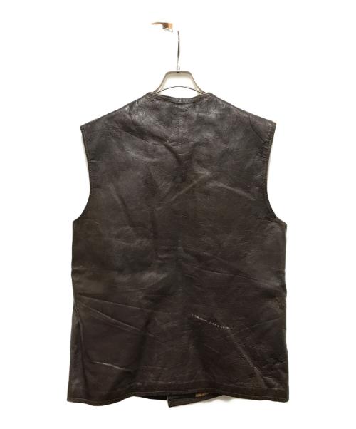 DUTCH ARMY（オランダ軍）Dutch Army (オランダ軍) Jerkin Leather Vest ブラウン サイズ:-の古着・服飾アイテム