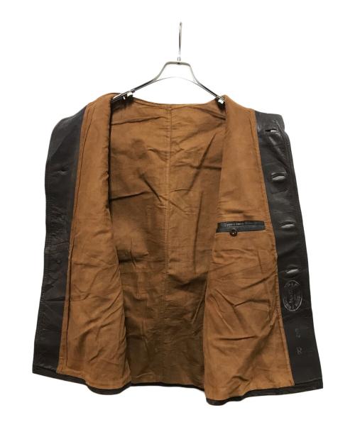 DUTCH ARMY（オランダ軍）Dutch Army (オランダ軍) Jerkin Leather Vest ブラウン サイズ:-の古着・服飾アイテム