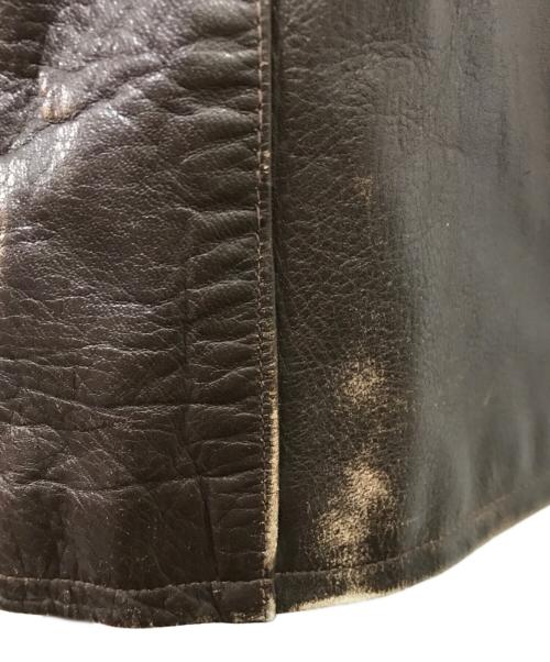 DUTCH ARMY（オランダ軍）Dutch Army (オランダ軍) Jerkin Leather Vest ブラウン サイズ:-の古着・服飾アイテム