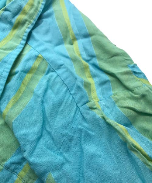 TOWN CRAFT（タウンクラフト）TOWN CRAFT (タウンクラフト) ヴィンテージオープンカラーシャツ ブルー×グリーン サイズ:Mの古着・服飾アイテム