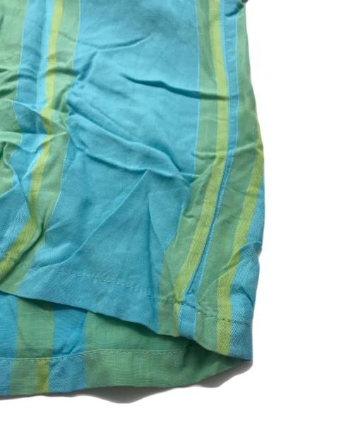 TOWN CRAFT（タウンクラフト）TOWN CRAFT (タウンクラフト) ヴィンテージオープンカラーシャツ ブルー×グリーン サイズ:Mの古着・服飾アイテム