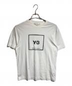 Y-3ワイスリー）の古着「スクエアラベルロゴ Tシャツ」｜ホワイト