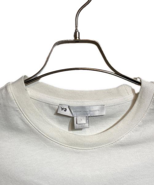 Y-3（ワイスリー）Y-3 (ワイスリー) スクエアラベルロゴ Tシャツ ホワイト サイズ:Sの古着・服飾アイテム