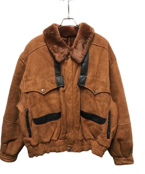 SHEARLING（シャーリング）SHEARLING (シャーリング) シープスキンムートンジャケット ブラウン サイズ:52の古着・服飾アイテム