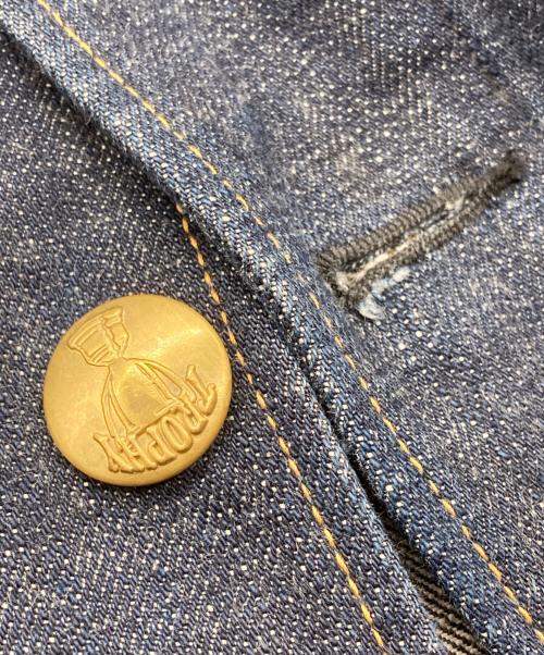 Trophy Clothing（トロフィークロージング）Trophy Clothing (トロフィークロージング) Chore Jacket Dirt Denim インディゴ サイズ:42の古着・服飾アイテム