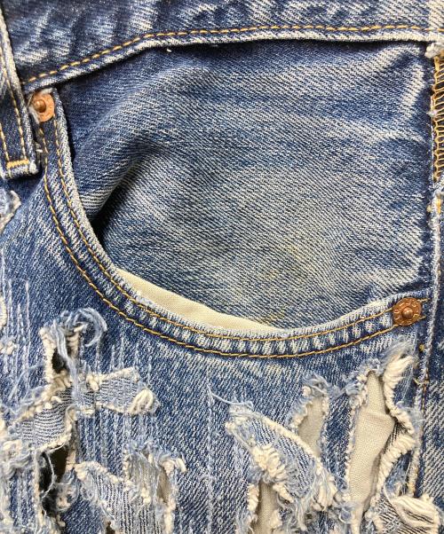 RequaL≡（リコール）RequaL≡ (リコール) Heavily Crashed Denim Pants ブルー サイズ:Freeの古着・服飾アイテム