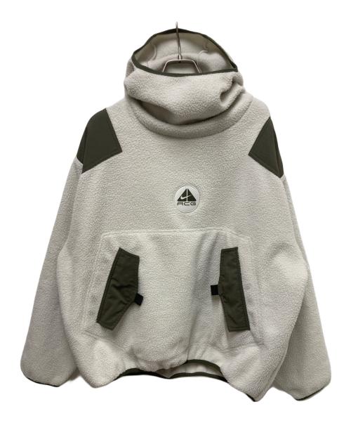 NIKE ACG（ナイキエーシージー）NIKE ACG (ナイキエージーシー) Balaclava Fleece Hoodie ホワイト×グリーン サイズ:XLの古着・服飾アイテム