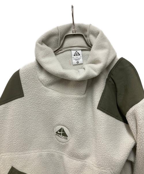 NIKE ACG（ナイキエーシージー）NIKE ACG (ナイキエージーシー) Balaclava Fleece Hoodie ホワイト×グリーン サイズ:XLの古着・服飾アイテム