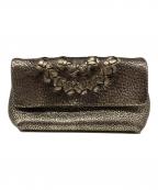 BOTTEGA VENETAボッテガベネタ）の古着「デザインポーチ」｜ゴールド