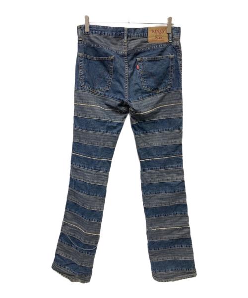 Hysteric Glamour（ヒステリックグラマー）Hysteric Glamour (ヒステリックグラマー) スクラッチデニムパンツ インディゴ サイズ:28inchの古着・服飾アイテム