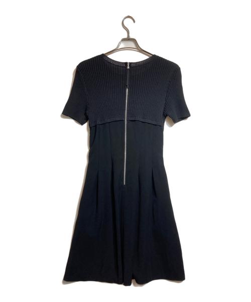 FOXEY NEWYORK（フォクシーニューヨーク）FOXEY NEWYORK (フォクシーニューヨーク) ニットコンビワンピース ブラック サイズ:38の古着・服飾アイテム