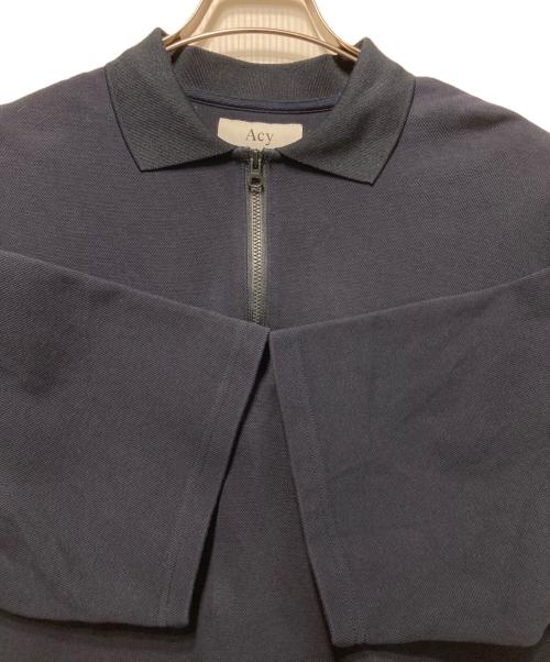 Acy（エイシー）Acy (エイシー) GS ZIP POLO ネイビー サイズ:02の古着・服飾アイテム