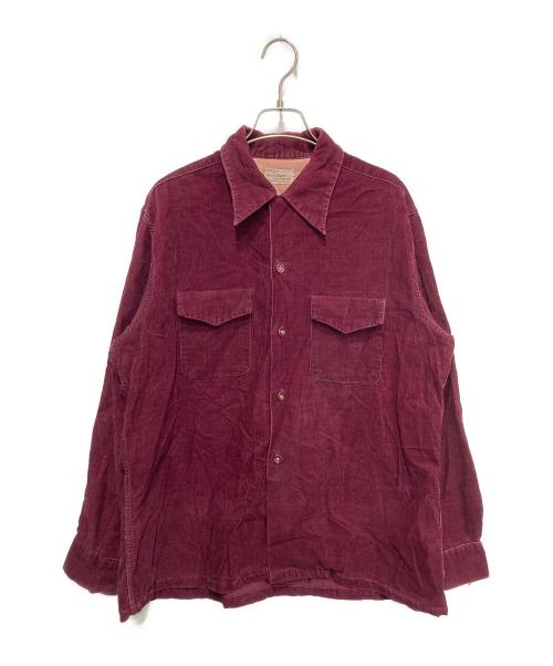 MOHAWK SPORTSWEAR（モホーク スポーツウェア）MOHAWK SPORTSWEAR (モホーク スポーツウェア) ヴィンテージコーデュロイシャツ ワインレッド サイズ:L 16-16 1/2の古着・服飾アイテム
