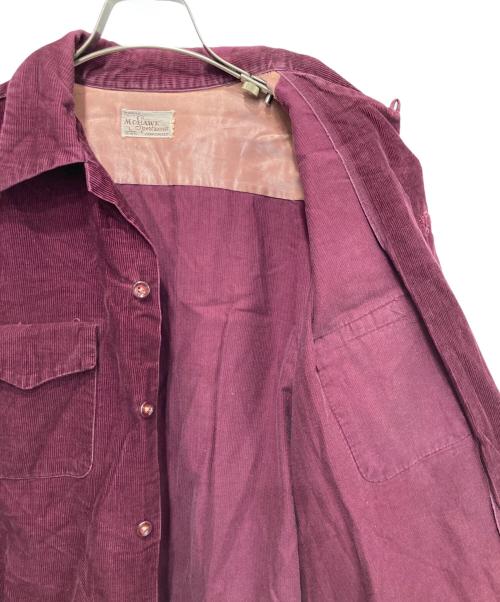 MOHAWK SPORTSWEAR（モホーク スポーツウェア）MOHAWK SPORTSWEAR (モホーク スポーツウェア) ヴィンテージコーデュロイシャツ ワインレッド サイズ:L 16-16 1/2の古着・服飾アイテム