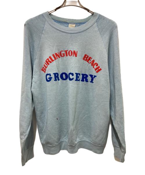 USED（ユーズド）USED (ユーズド) ヴィンテージプリントラグランスウェット スカイブルー サイズ:-の古着・服飾アイテム