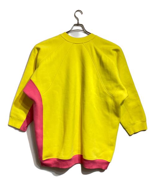 CELINE（セリーヌ）CELINE (セリーヌ) バイカラースウェット ピンク×イエロー サイズ:Sの古着・服飾アイテム