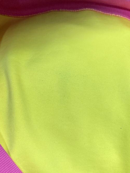 CELINE（セリーヌ）CELINE (セリーヌ) バイカラースウェット ピンク×イエロー サイズ:Sの古着・服飾アイテム