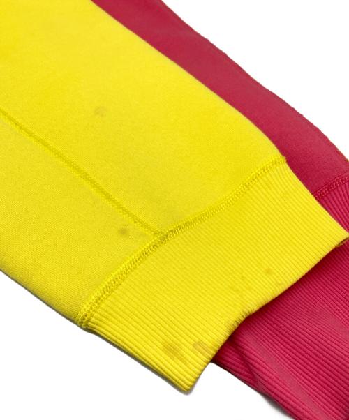 CELINE（セリーヌ）CELINE (セリーヌ) バイカラースウェット ピンク×イエロー サイズ:Sの古着・服飾アイテム