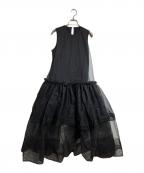 cygneシーニュ）の古着「チュールワンピース」｜ブラック