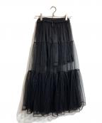 cygneシーニュ）の古着「チュールスカート」｜ブラック