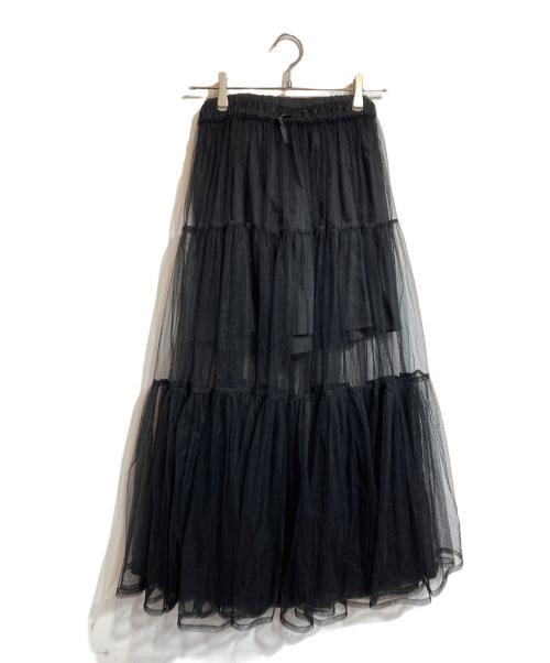 cygne（シーニュ）cygne (シーニュ) チュールスカート ブラック 未使用品の古着・服飾アイテム