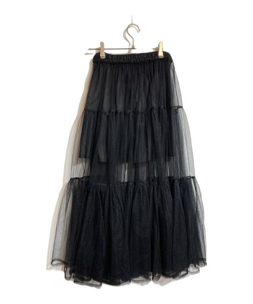 cygne（シーニュ）cygne (シーニュ) チュールスカート ブラック 未使用品の古着・服飾アイテム