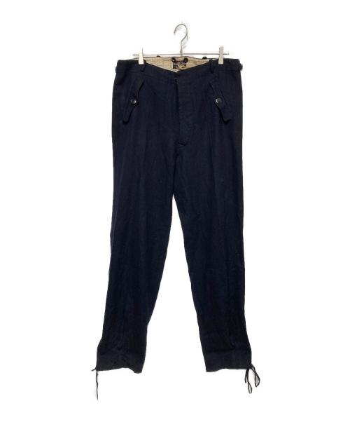 Impraaniert（インプラアニエルト）Impraaniert (インプラアニエルト) ヴィンテージウールテーパードパンツ ネイビー サイズ:50の古着・服飾アイテム