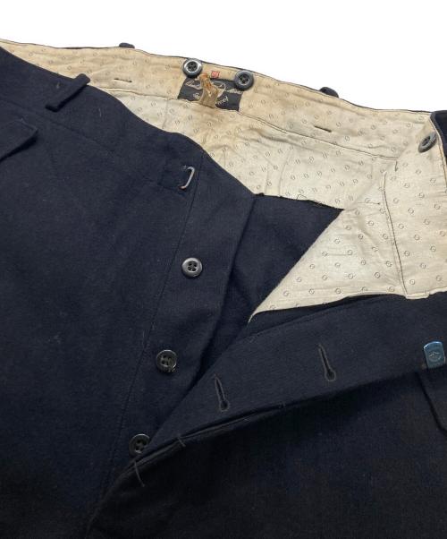 Impraaniert（インプラアニエルト）Impraaniert (インプラアニエルト) ヴィンテージウールテーパードパンツ ネイビー サイズ:50の古着・服飾アイテム