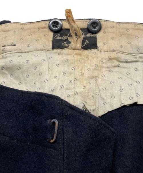 Impraaniert（インプラアニエルト）Impraaniert (インプラアニエルト) ヴィンテージウールテーパードパンツ ネイビー サイズ:50の古着・服飾アイテム