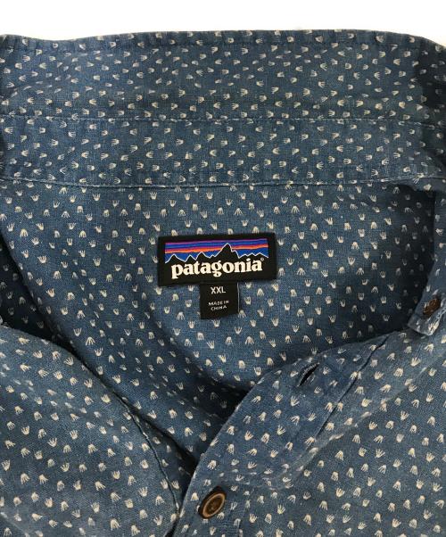 Patagonia（パタゴニア）Patagonia (パタゴニア) Back Step Pullover Shirt ブルー×ホワイト サイズ:XXLの古着・服飾アイテム