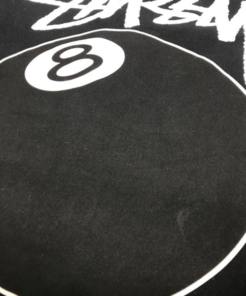 stussy（ステューシー）stussy (ステューシー) 8ボールロゴプリントジップパーカー ブラック サイズ:Lの古着・服飾アイテム