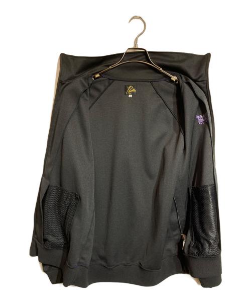 Needles（ニードルズ）Needles (ニードルズ) TRACK JACKET POLY SMOOTH ブラック×パープル サイズ:Lの古着・服飾アイテム