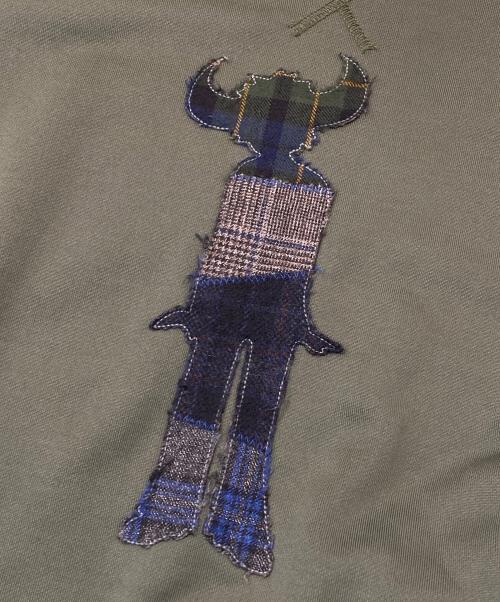 JUNYA WATANABE MAN（ジュンヤワタナベマン）JUNYA WATANABE MAN (ジュンヤワタナベマン) Jay Kay パッチワーククルーネックスウェット グリーン サイズ:Mの古着・服飾アイテム