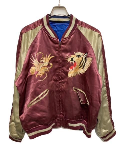 C.A.B.CLOTHING（キャブクロージング）C.A.B.CLOTHING (キャブクロージング) 虎/鷹/龍 刺繍リバーシブルスカジャン ブルー×ボルドー サイズ:-の古着・服飾アイテム