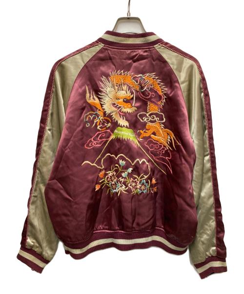 C.A.B.CLOTHING（キャブクロージング）C.A.B.CLOTHING (キャブクロージング) 虎/鷹/龍 刺繍リバーシブルスカジャン ブルー×ボルドー サイズ:-の古着・服飾アイテム