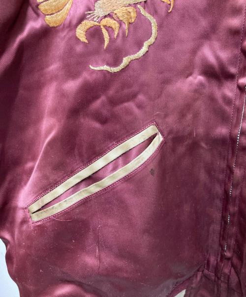 C.A.B.CLOTHING（キャブクロージング）C.A.B.CLOTHING (キャブクロージング) 虎/鷹/龍 刺繍リバーシブルスカジャン ブルー×ボルドー サイズ:-の古着・服飾アイテム